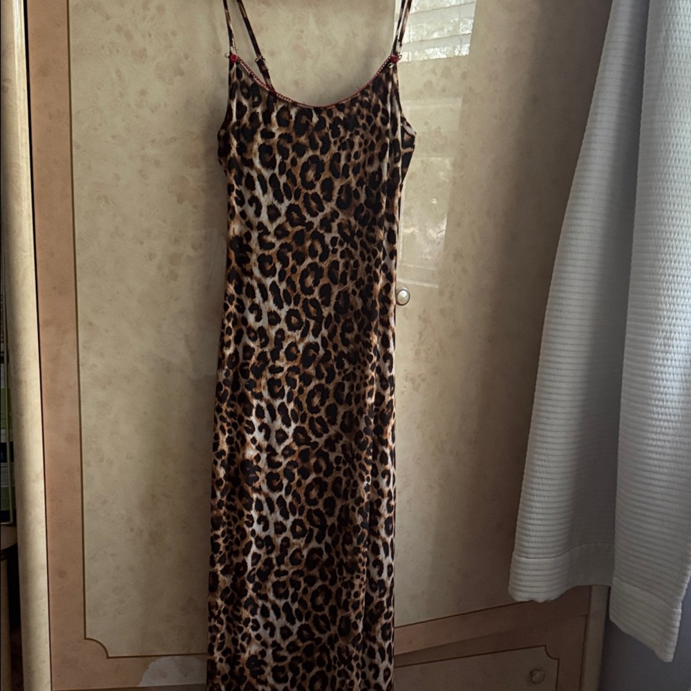 Leopard Print Slip Dress